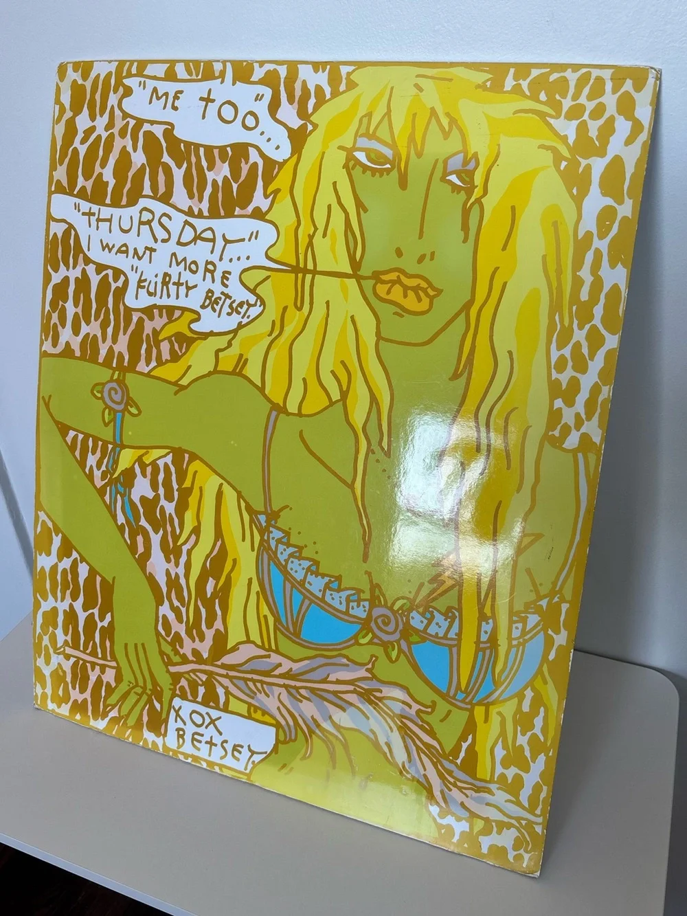 Betsey Johnson “Thursday” art print on foam board - display from store